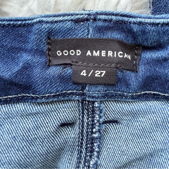 Good American GOOD LEGS CROP MINI BOOT MID RISE Dark Wash 4 / 27 - Picture 3 of 6